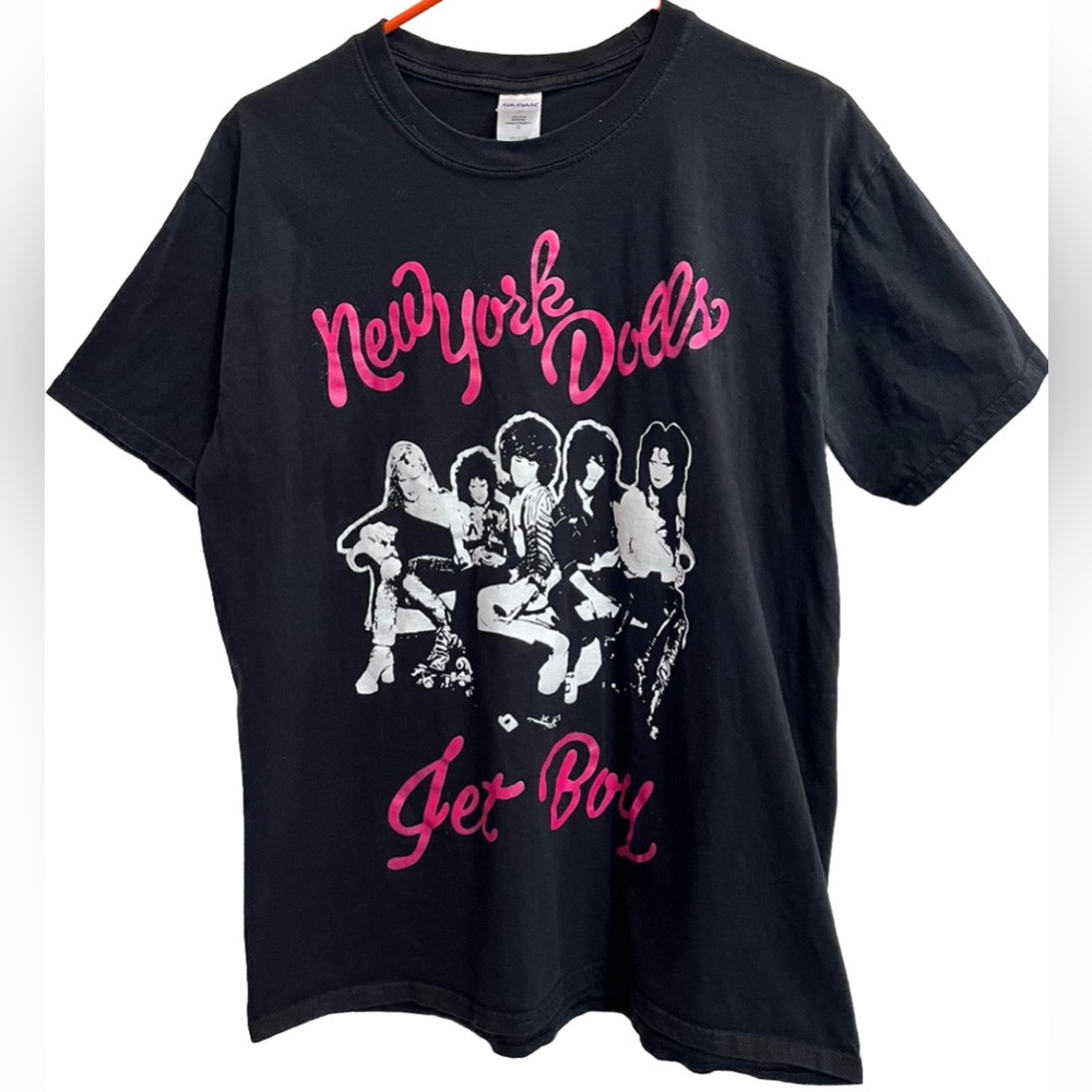 New York Dolls - Jet Boy Black T-Shirt Unisex Large - Gildan Soft Style Shirt